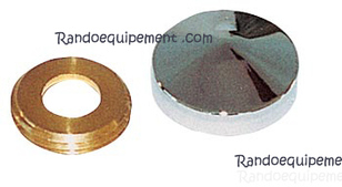 PATTES A GLACE RONDE EN LAITON CHROME