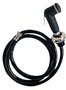 DOUCHETTE + FLEXIBLE PLASTIQUE 2 M + SUPPORT. NOIR