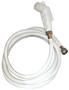 DOUCHETTE + FLEXIBLE PLASTIQUE 2 M + SUPPORT. BLANC