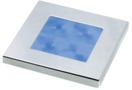 LAMPE CARREE CHROME A LEDS SLIMLINE BLEU 24 V - lampe carrée chromé à leds 24v