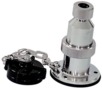 PRISE 12 V ET FICHE LAITON CHROME BOUCHON NYLON 2 POLES / 20A - prise 12v