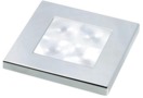LAMPE CARREE CHROME A LEDS SLIMLINE BLANC 12 V -lAampe Carrée Chromé 12v