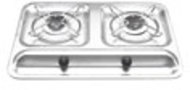 RECHAUD 2 FEUX INOX SECURITE - TABLE DE CUISSON - RECHAUD CAMPING CAR