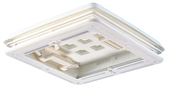 LANTERNEAU CHANTAL BLANC A POIGNEES AVEC STORE ET MOUSTIQUAIRE 400 X 400