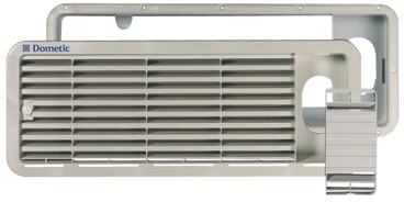 Grille D'aération Blanc 374x148mm Pour Frigo Camping-car - Avec Filet Anti-insectes - Plastique Résistant