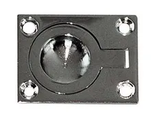 BOUTON ANNEAU LAITON CHROME / 2