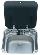 EVIER  CUVE INOX 370x420 AVEC  COUVERCLE (SANS ROBINET)
