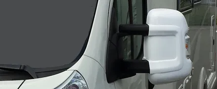 COQUE PROTECTION RETROVISEUR CAMPING CAR BRAS LONG - BLANC LA PAIRE