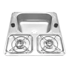 COMBINE 2 FEUX REVERSIBLE 480 X 460 X 120 - INOX