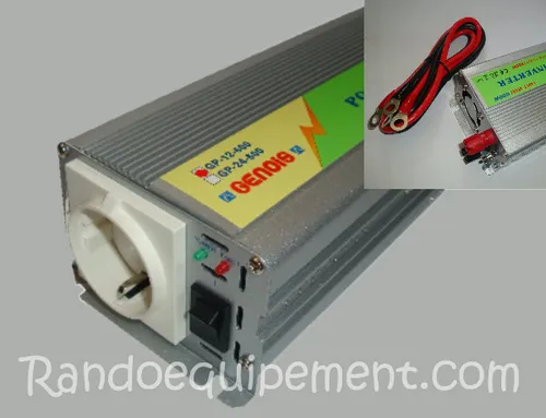 x CONVERTISSEUR PORTATIF 600 W - ENTREE 24 V