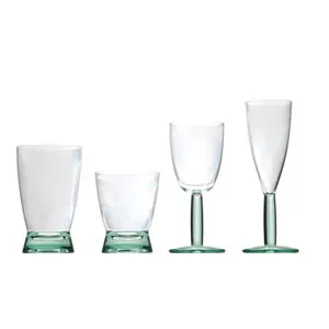 x VERRE 500ML PIED VERTE MENTHE