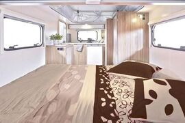 Lit tout fait 160x200 ECOLODGE spécial LIT CENTRAL Camping-car Fourgon