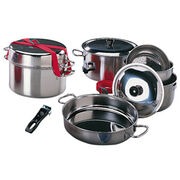 POPOTE INOX 9 PIECES - ACCESSOIRES CUISINE CAMPING CAR