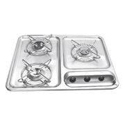 RECHAUD 3 FEUX INOX SECURITE - TABLE DE CUISSON - RECHAUD CAMPING CAR