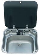 EVIER  CUVE INOX 370x420 AVEC  COUVERCLE (SANS ROBINET)