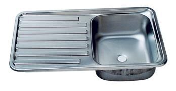 EVIER INOX AVEC EGOUTTOIR  400x650 MM