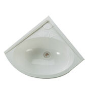 EVIER D'ANGLE - LAVABO ANGLE BLANC 330 - évier d'angle  sans bonde
