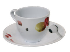 x TASSES & SOUS-TASSES  VAISSELLE SUCRE SALE PAR 3