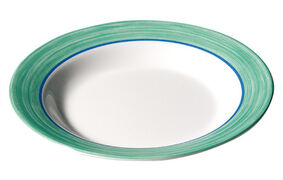 ASSIETTES CREUSES  D23CM  PRIMAVERA VERTE PAR 3