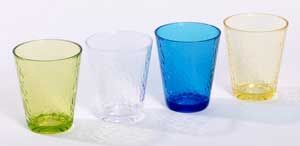 LOT DE 4 VERRES GIVRES ACRYLIQUE