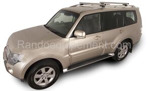 BARRES DE TOIT MITSUBISHI PAJERO LONG avec rails longitudinaux