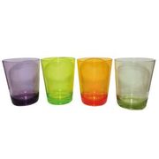 LOT DE 4 VERRES A EAU - VERRE POUR CUISINE CAMPING CAR