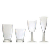 x VERRE 500ML PIED TRANSPARENTE