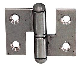 PAUMELLE INOX DROITE IN. ط 8 MM H : 40 MM PAR 2