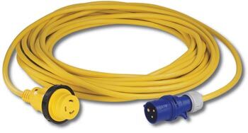 RALLONGE 15 M - 16 A - 1 PRISE FEMELLE - 1 PRISE BLEU 3 FICHES MALE