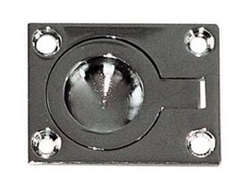 BOUTON ANNEAU LAITON CHROME / 2