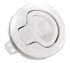 LOQUET AVEC ANNEAU CUVETTE EN NYLON BLANC POUR PANNEAU  PAR 2