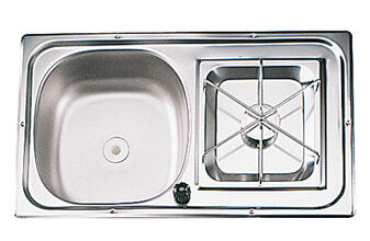 COMBINE 1 FEU  EN INOX SUTER CUVE A GAUCHE