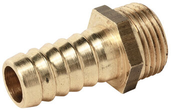 RACCORD MآLE LAITON DROIT 3/8 POUR TUYAU SOUPLE DE DIAM.12 PAR 2