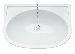 EVIER LAVE MAIN PLASTIQUE AVEC BONDE ET BOUCHON - évier lave-main plastique