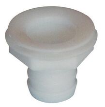 BONDE PLASTIQUE BLANC POUR EVIERS PLASTIQUE. COUDEE 90°