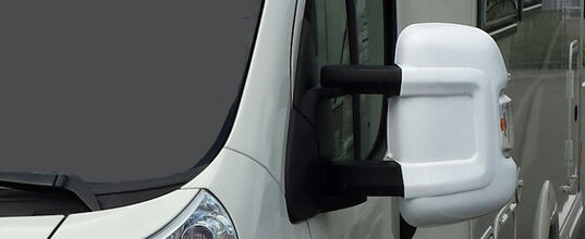 COQUE PROTECTION RETROVISEUR CAMPING CAR BRAS LONG - BLANC LA PAIRE