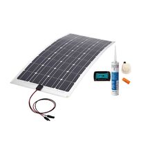 Panneau Solaire Monocristallin - Photovoltaïque, Silicium, 165 W, Câble  avec Connecteur MC4, Batterie de 12V - Module Solaire pour Camping