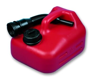 Jerrican Carburant 5 Litres KOTARBAU - Bec Verseur - Rouge/Blanc - Pour Essence, Diesel - Résistant