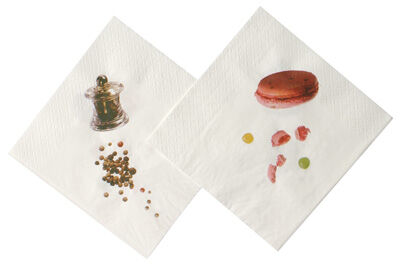 x SETS DE 20 SERVIETTES  VAISSELLE SUCRE SALE PAR 2