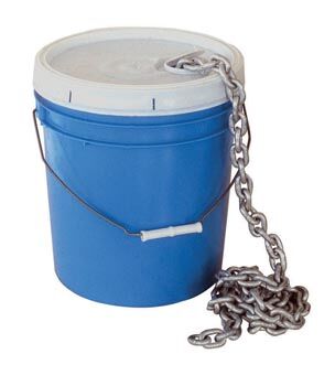 CHAINE GALVA CALIBREE AU SEAU  28 M - ط 7 MM