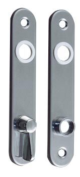 JEU DE PLAQUES DE PORTE + CONDAMNATION 135X20 LAITON CHROME