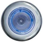 x SPOT INOX A LED BLANC ANNEAU BLEU - spot inox à led blanc anneau bleu