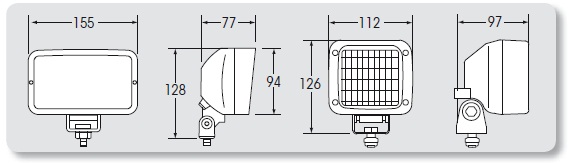 PHARE PROJECTEUR ARRIERE REGLABLE 12V BATEAU 4X4 CAMPING CAR