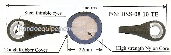 SANGLE DE TRACTION BLACKSNAKE ÉLASTIQUE - 20T / 6 MÈTRES