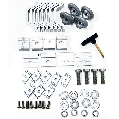 GALERIE RHINORACK 4X4: Kit de fixation modèles sur 3 barres