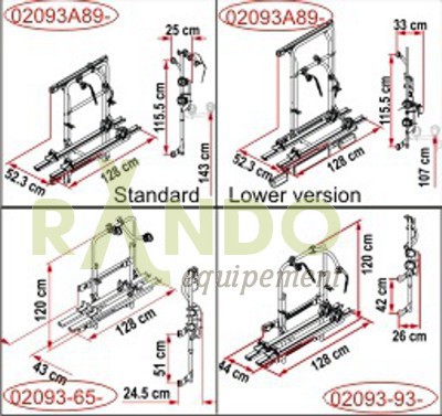 PORTE-VELOS 200 DJ A FOURGON DUCATO BOXER CITROEN MERCEDES Carry Bike