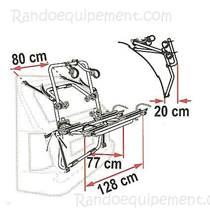 x PORTE VELOS 4X4 MONOSPACE BACKPACK 4x4 Porte vélos sanglé Carry Bike