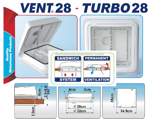 Lanterneau camping car 11x11 pouces, caravane, camping car