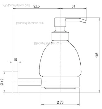 PORTE DISTRIBUTEUR DE SAVON LAITON CHROME - Distributeur savon