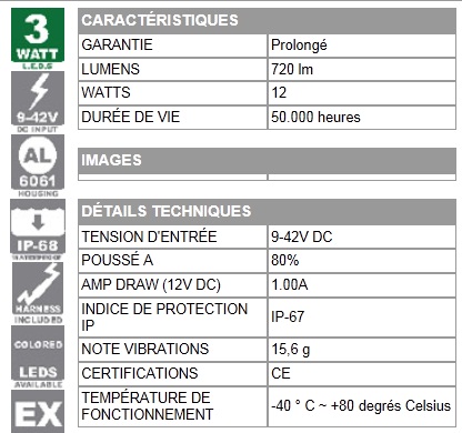 BARRE ہ LED SIMPLES - XةNON  10,00CM - PHARES 4x4 ET VOITURES